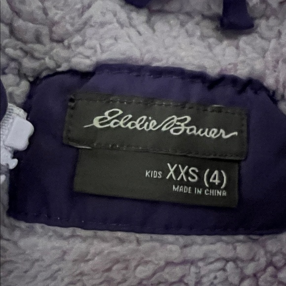 Eddie Bauer Two-Tone Purple Hooded Jacket - Picture 2 of 7